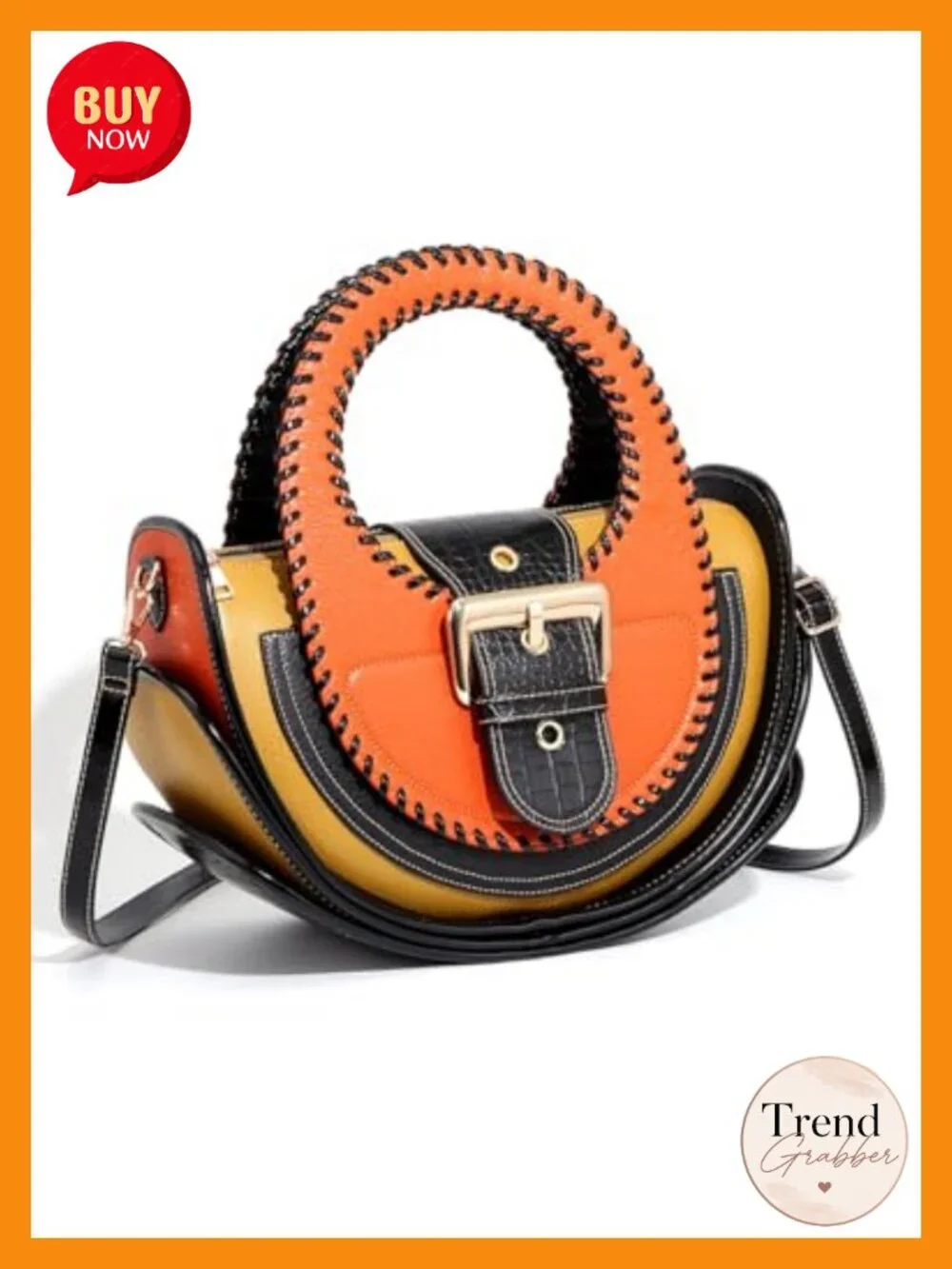 Faux Leather Crossbody Bag with Matching Wallet - Large Capacity